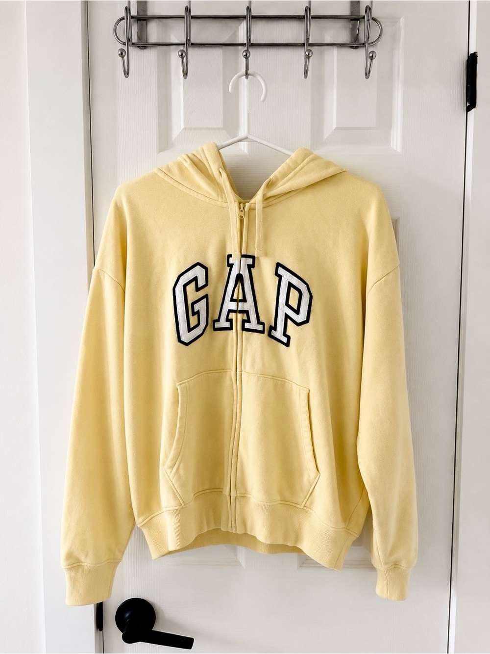 GAP Soft Yellow Full-Zip Hoodie with Logo